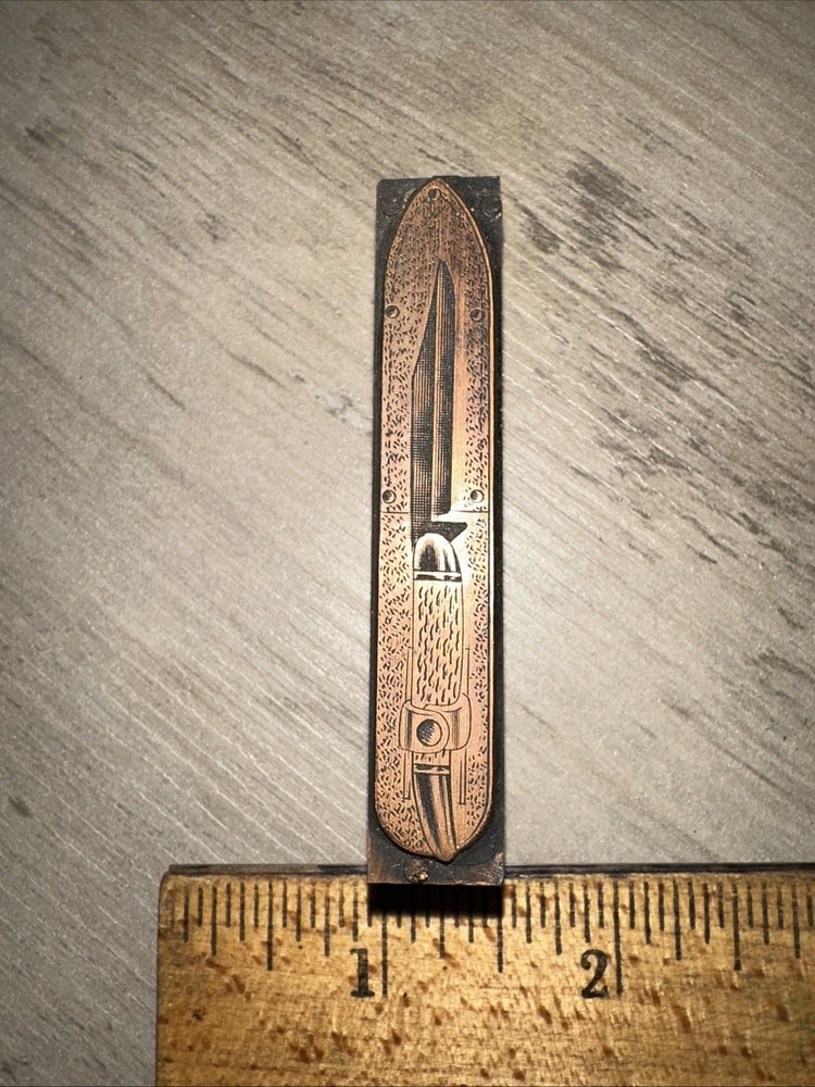 Printing Block “ Fixed Blade Knife in Sheath “