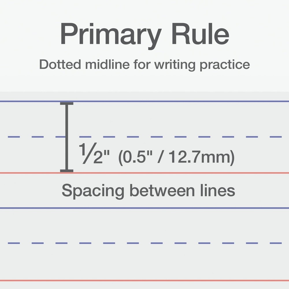 Ruled Notebooks For , 100 Sheets, Primary Writing, 2 Pack, Black