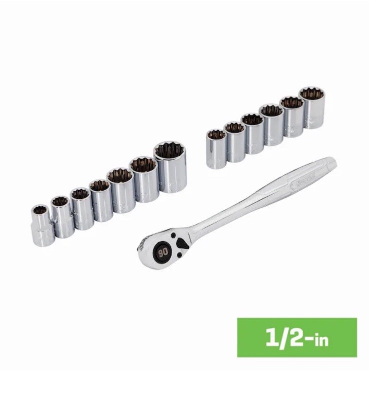 Kobalt 297-Piece Standard & Metric Polished Chrome Mechanics Tool Set with CASE