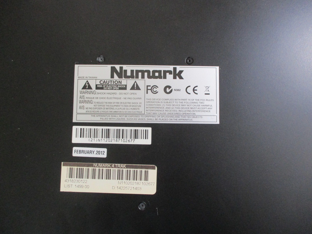 Numark 4 Trak Traktor DJ Board System Controller