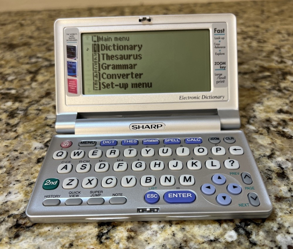 Rare Vintage Sharp PW-E550 Electronic Dictionary, Calculator, Tested