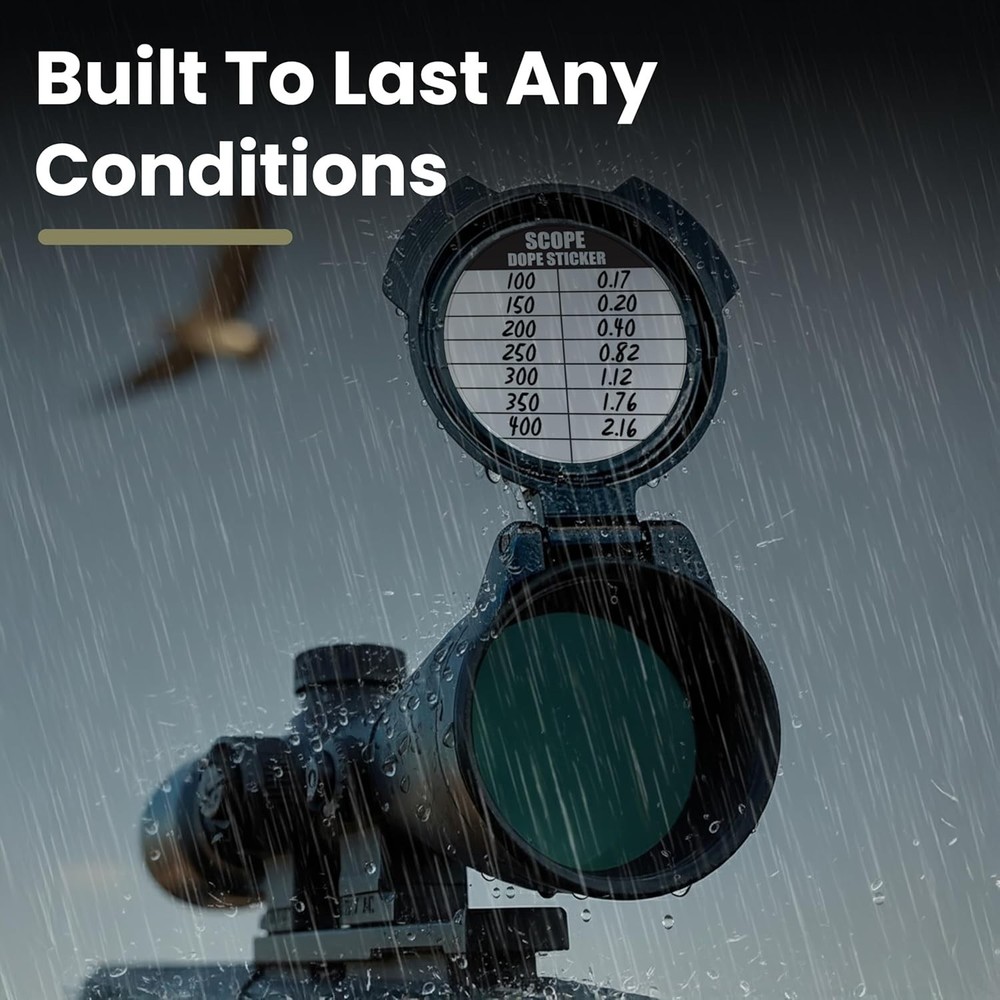 12/25 Pack Writable Scope DOPE Sticker for Long-Range Shooting- Scope Sticker Ca