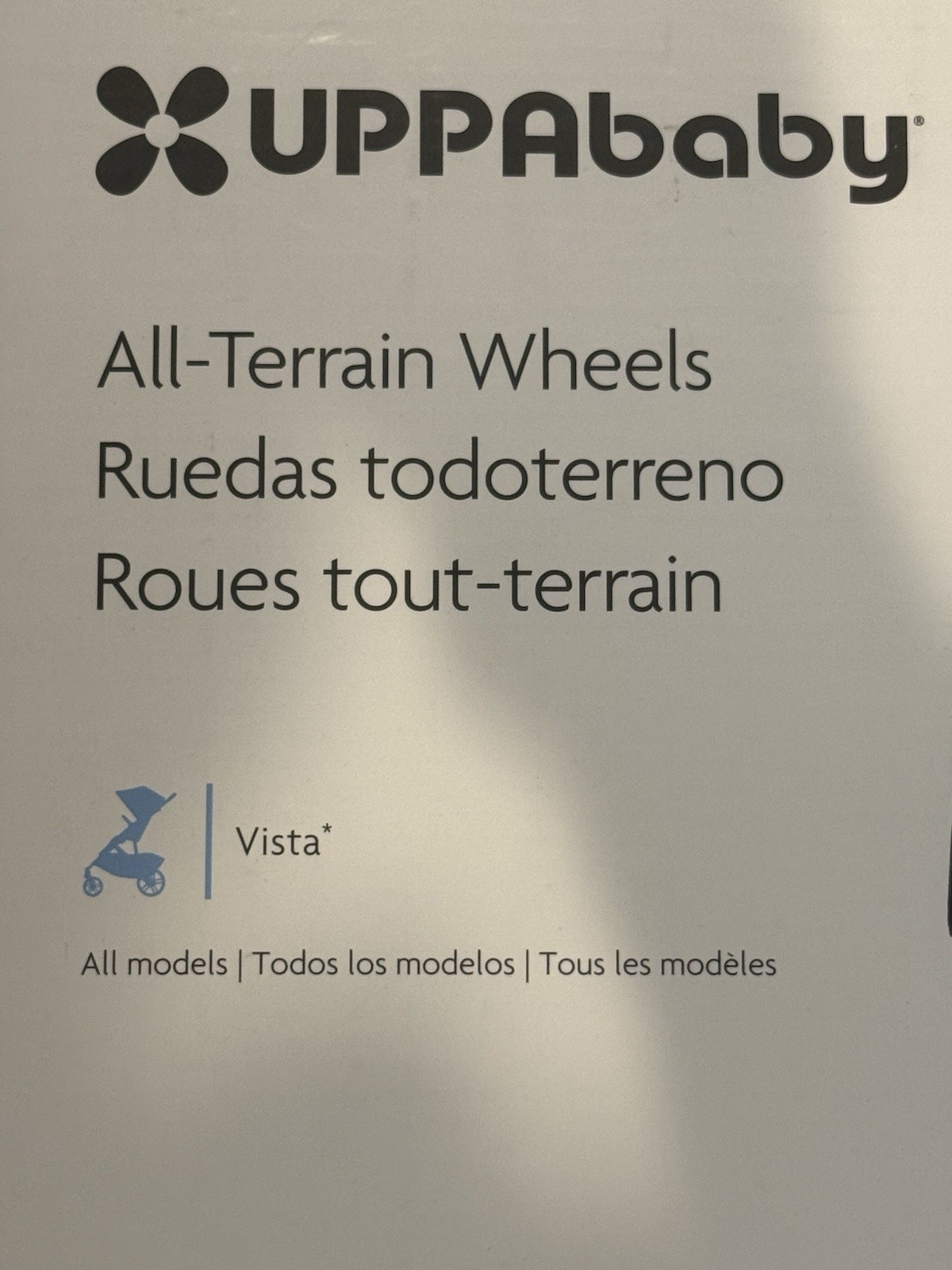 2 Rear Wheels Only UPPABaby Vista Stroller All-Terrain Wheels Easy Attach Wheels