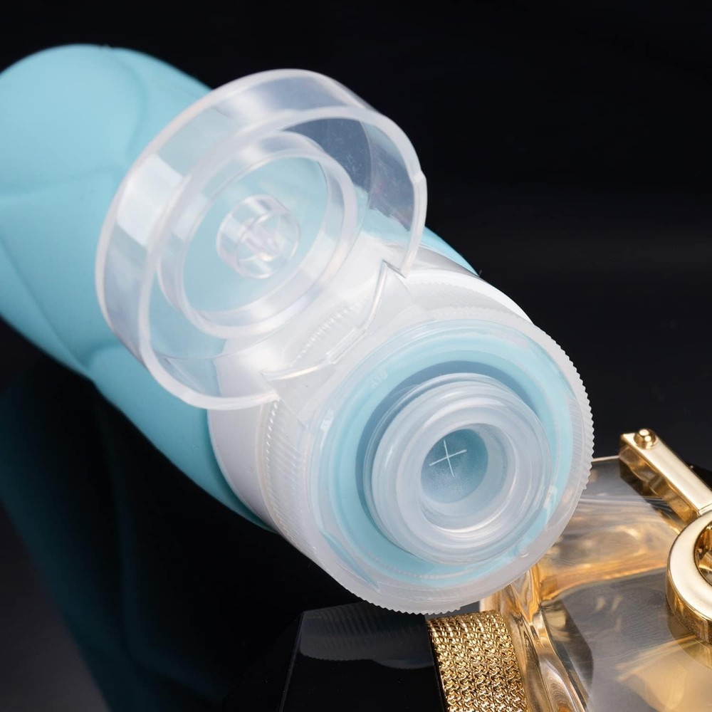 Compact Travel Essential: 4 Silicone Bottles, Leak Proof & TSA Friendly (60ml)