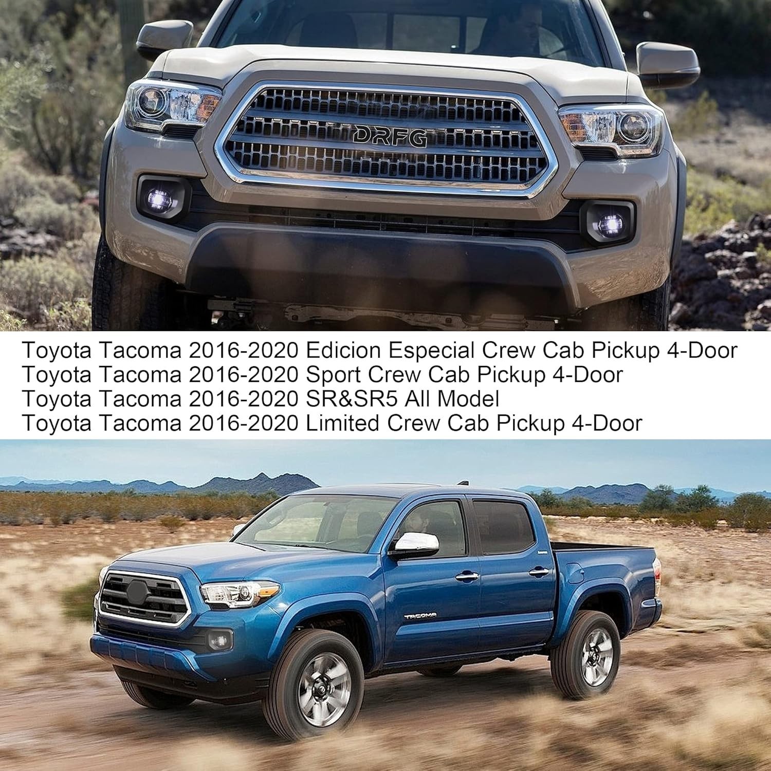 LED Fog Lights with Daytime Running Lights for Tacoma 2016 2017 2018 2019 2020 2