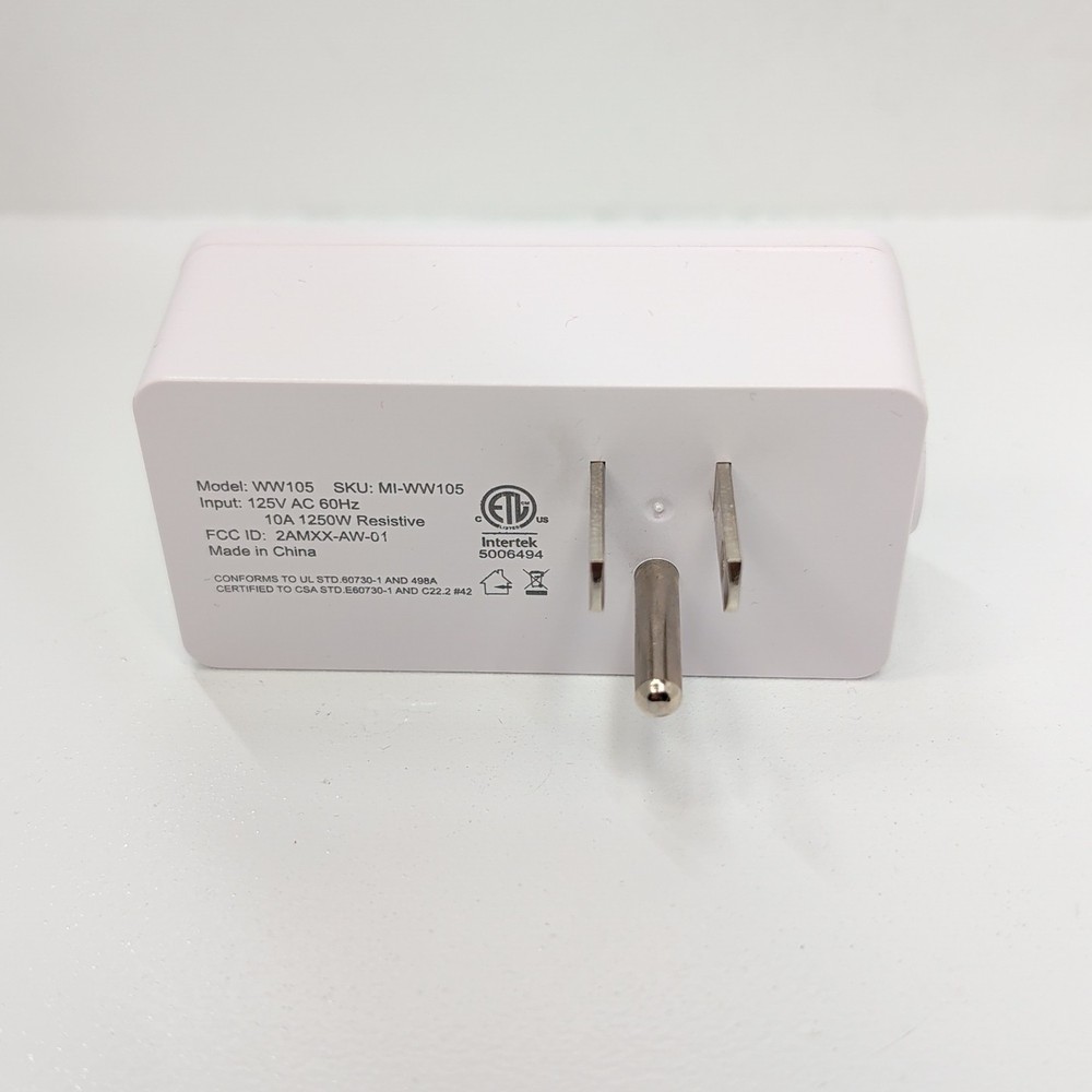 Merkury WiFi Enabled Mini Smart Plug White WW105
