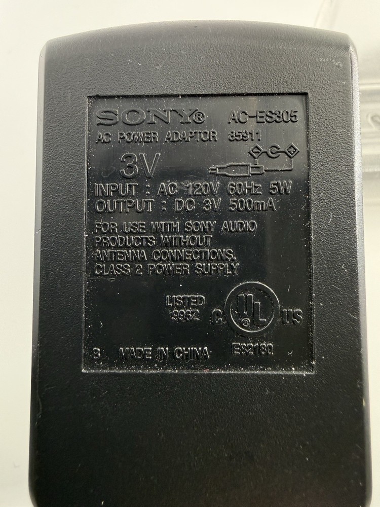 Sony BCA-WM25 Battery Charging Stand for MD Walkman - INCLUDES AC Adapter
