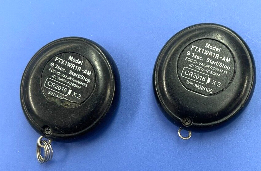 2x NICE COMPUSTAR Arctic Start AR1WR1R-AM Replacement 1-Button Remote 1WR1R-AM