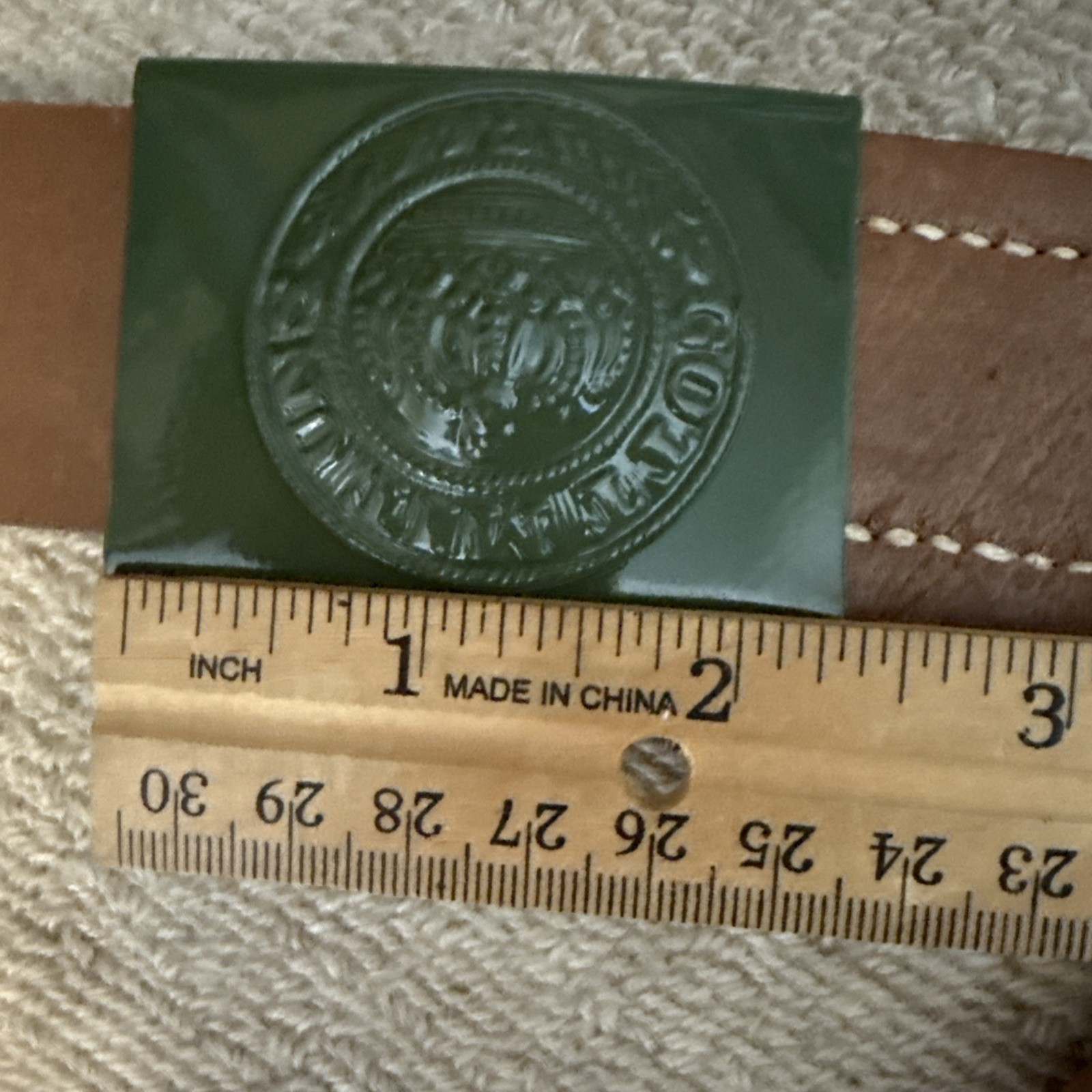 WWI GERMAN PRUSSIAN EM NCO M1915 COMBAT FIELD BELT BUCKLE & ADJUST LEATHER BELT