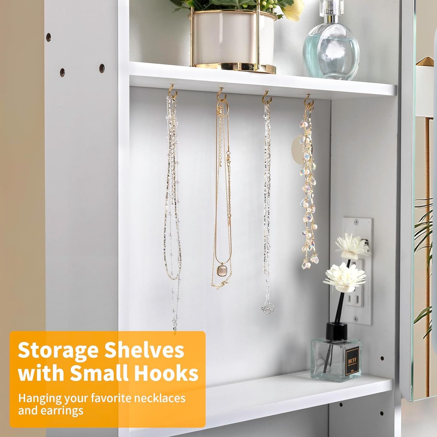 Vanity Makeup Table Set LED Lighted Mirror Dressing w/ Glass Visualized Table