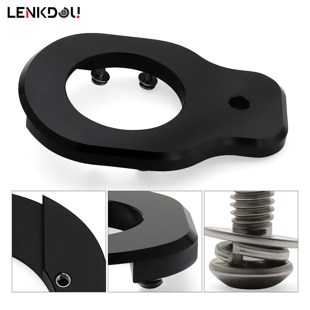 Black Ignition Switch Relocation Bracket Mount For Harley Road King FLHR Bobber