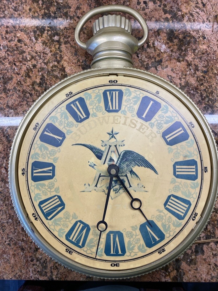 Budweiser Vintage Pocket Watch Clock