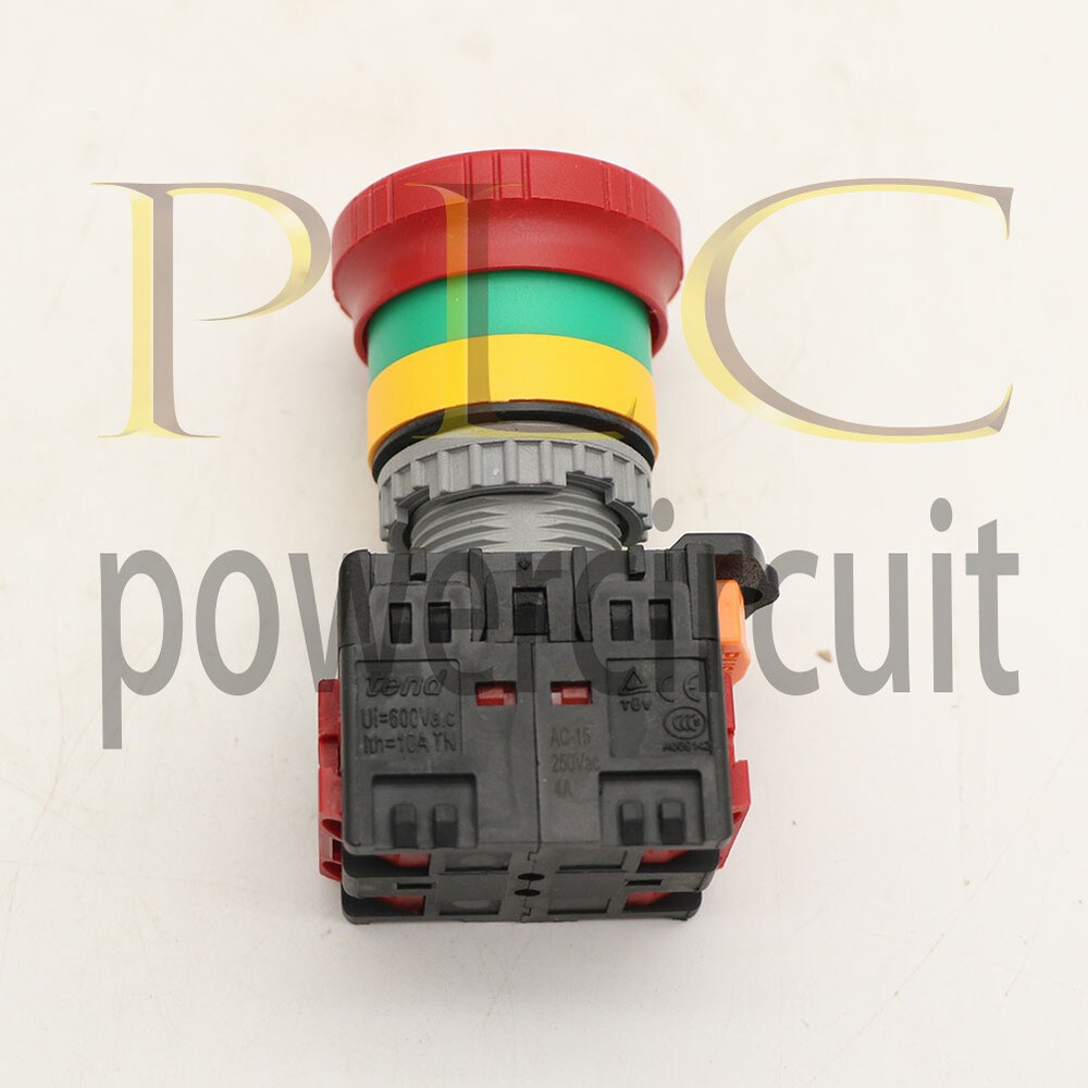 1PCS New TEND Emergency stop button switch TN2BKR-2B 22mm