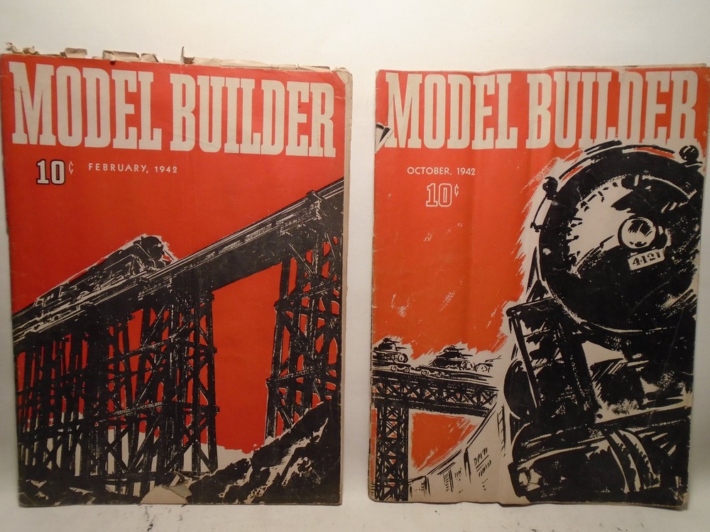 2 1942 LIONEL MODEL BUILDER MAGAZINES FEBRUARY & OCTOBER