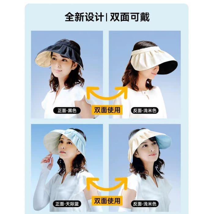 Needs Labo UV Cut Protection Ultraviolet Rays Hat 14cm (BlackxBeige)可折疊空頂貝殼防曬帽