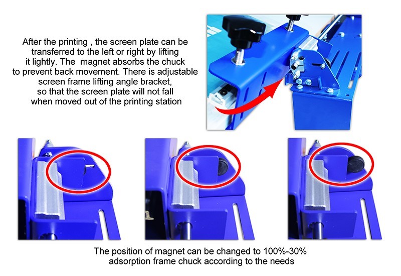 One Color Sliding Screen Printer Universal Two Directions Parallel Movement