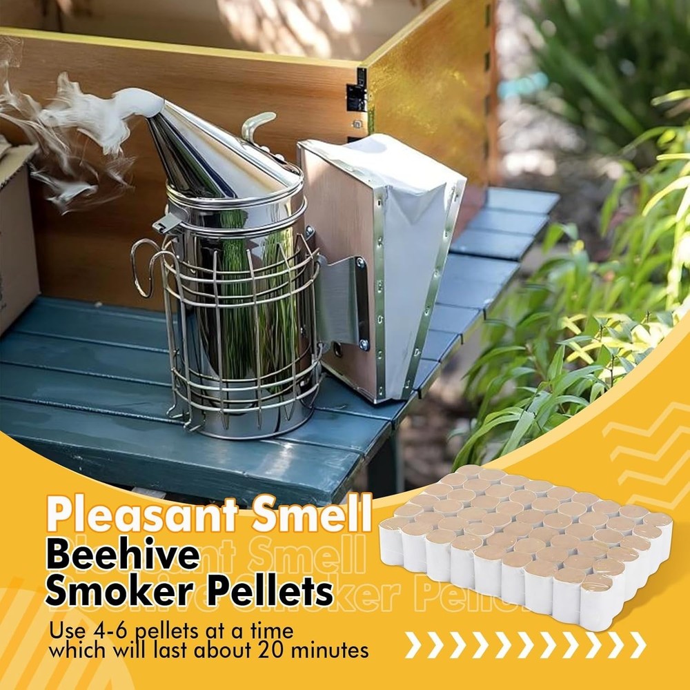 54PCS Eco-Friendly Bee Smoker Pellets - Safe for Bees, Efficient Inspections