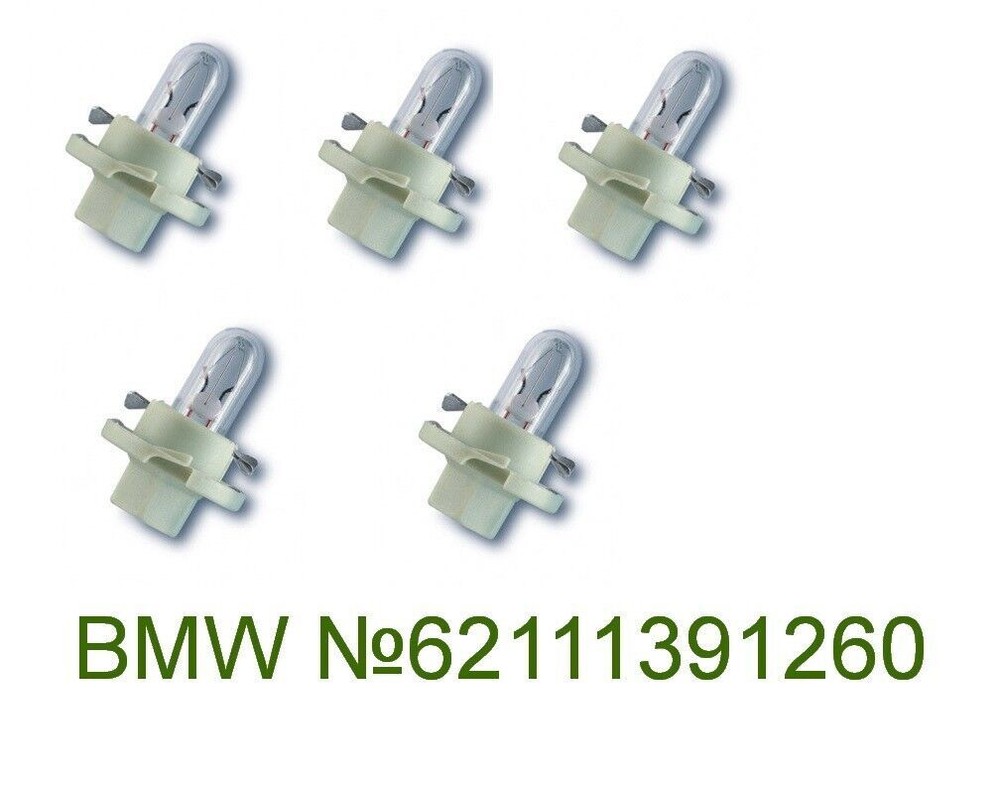 BMW E38 E39 E53 INSTRUMENT CLUSTER BACKLIGHT REPLACEMENT BULB OEM 5PCS BRAND NEW
