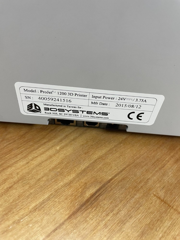 3D Systems ProJet 1200 Micro-SLA Professional 3D Printer AS IS