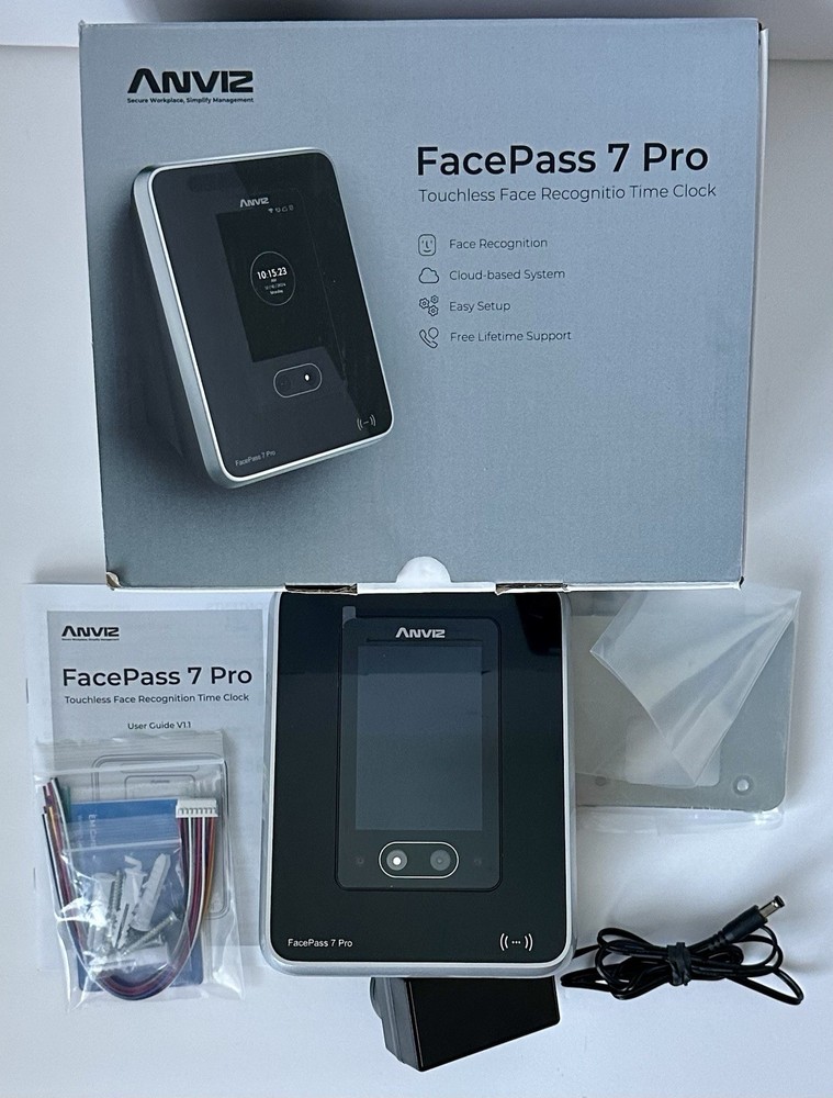 ANVIZ FacePass 7 Pro Biometric Clock Touch-less Face Recognition Time Clock