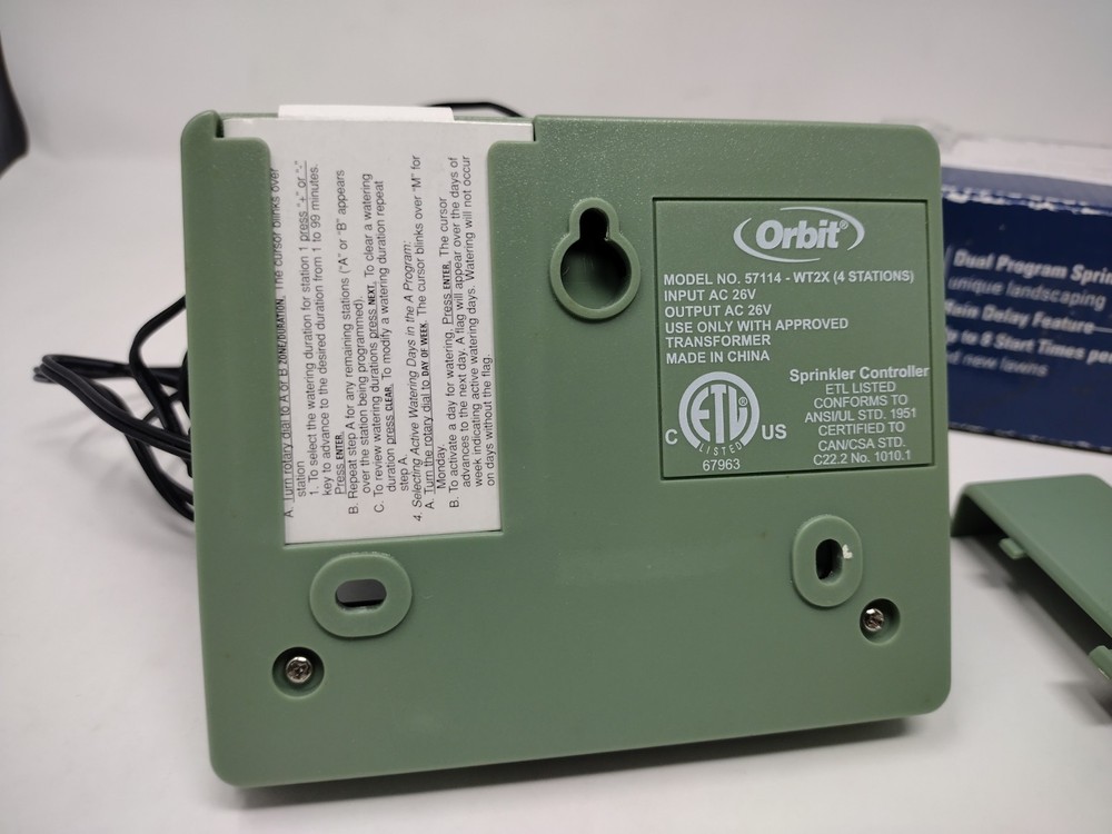 Orbit Water Master 4Station Automatic Sprinkler System Timer Model 57114-WT2X