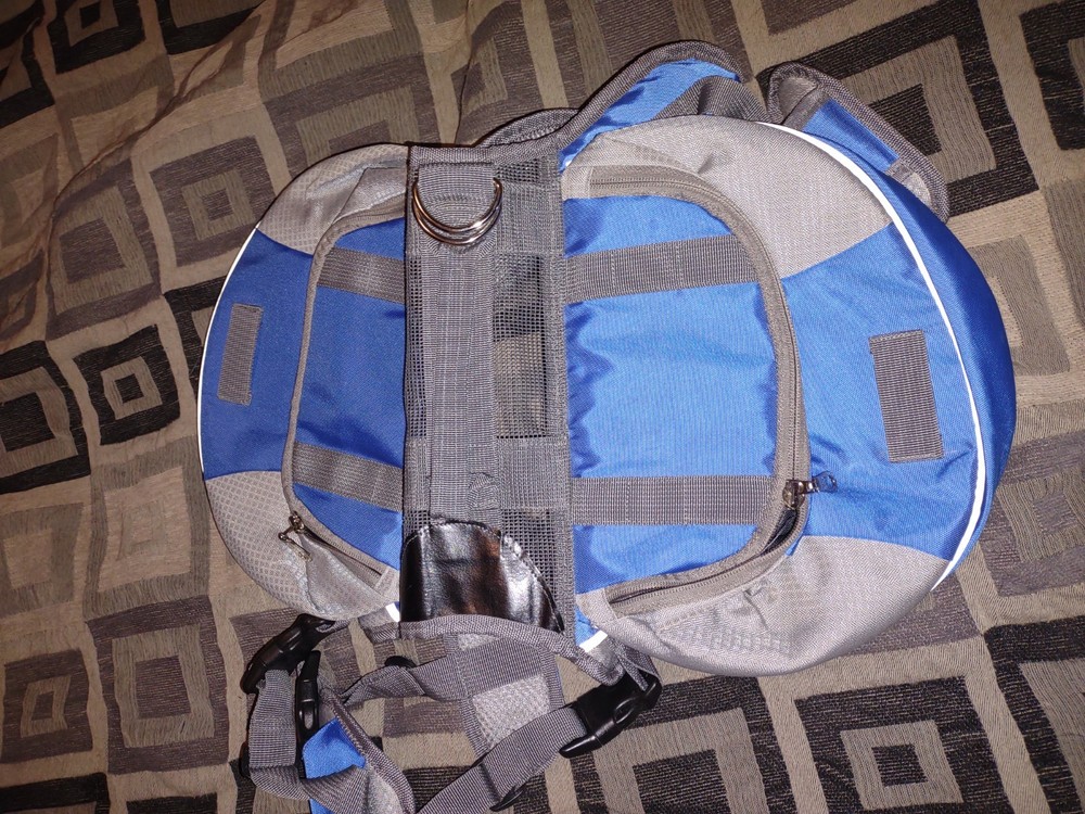 Large Dog Backpack Blue And Gray