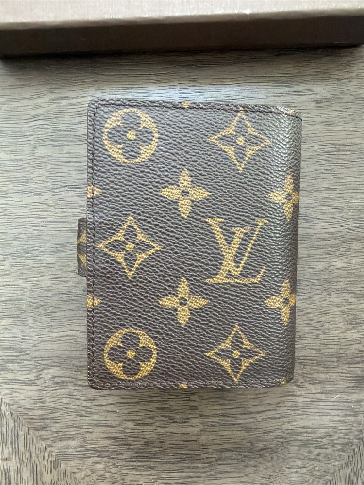 Authentic Louis Vuitton Monogram Agenda Notebook Monogram & LV Pen MINT