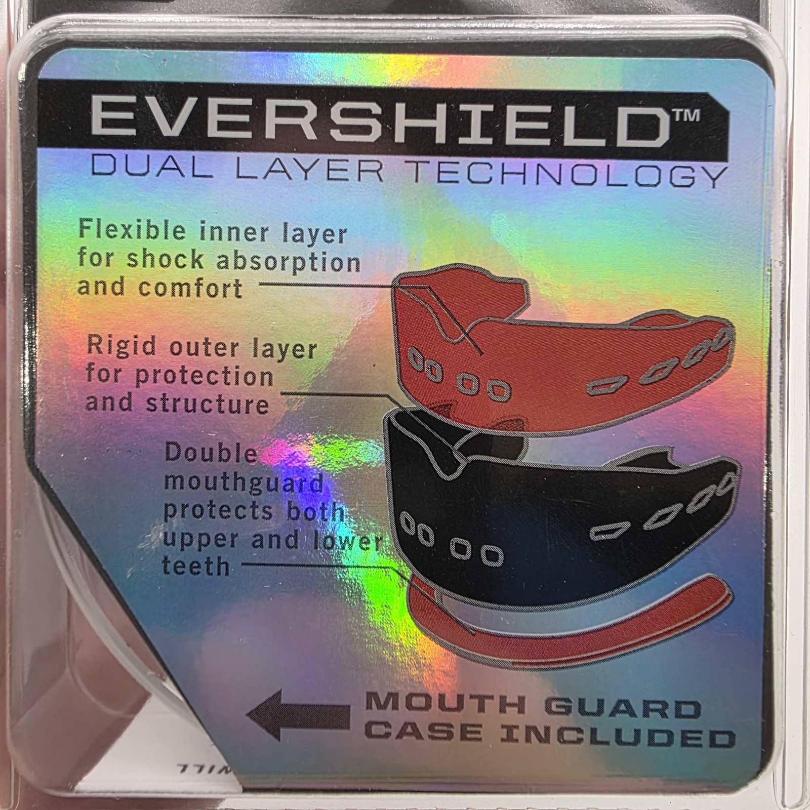 New Everlast Evershield Double Mouthguard Black Boxing & MMA Model: 1400007