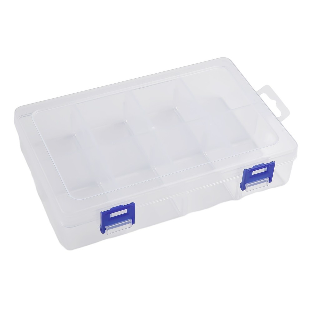 8 Adjustable Grids Compartment Storage Box Plastic Screw Holder Organizer