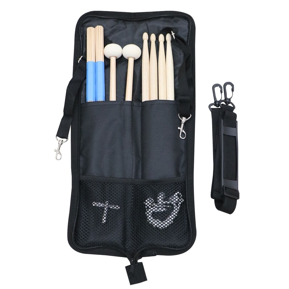 Black Drum Sticks Bag Mallet Storage Case Percussion Instrument Accessory