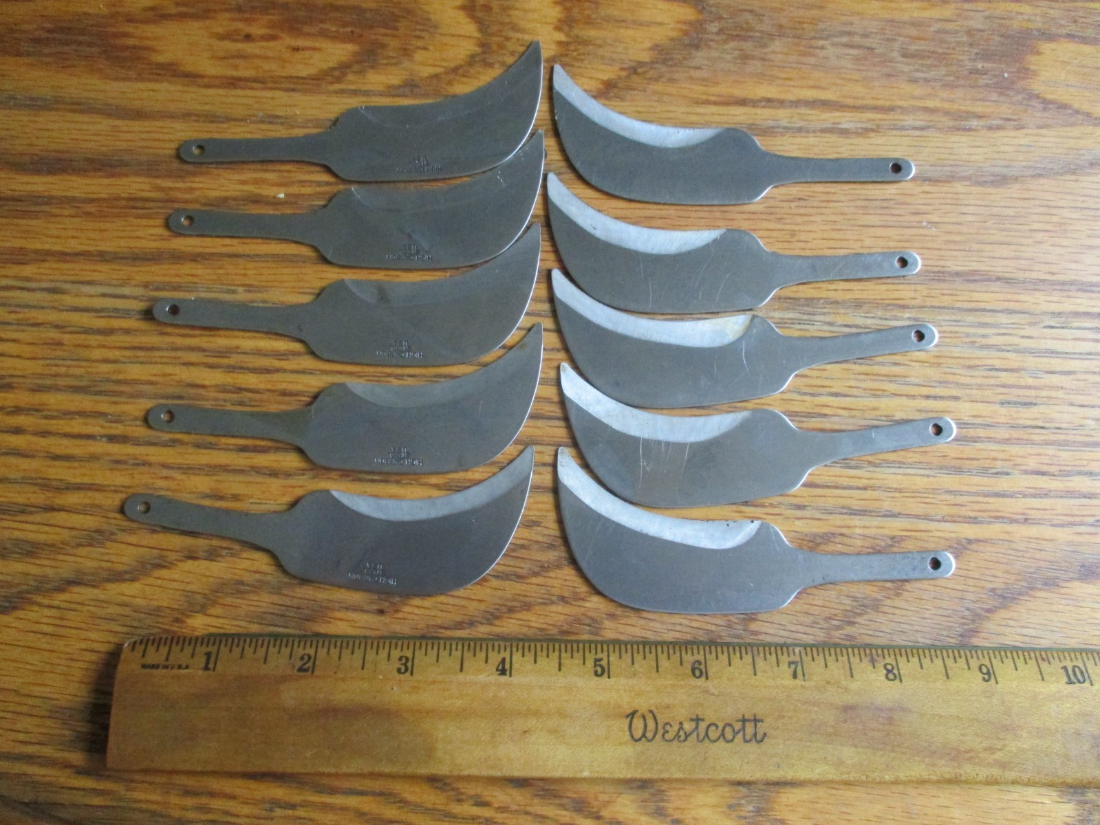 10 Carbon Steel Hawk Bill Knife Blade Blank Blank's NOS Colonial Knife USA
