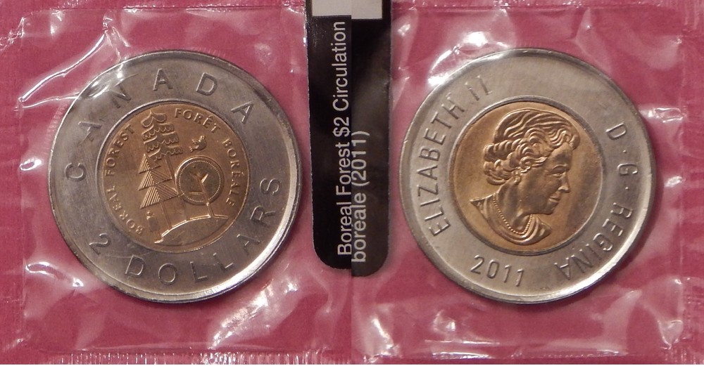 Proof Like 2011 Canada Forest 2 Dollars Sealed in Cello