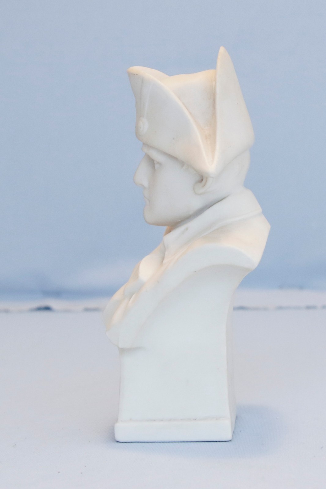 Antique White Bisque Porcelain Napoleon Bonaparte Bust Waterloo France