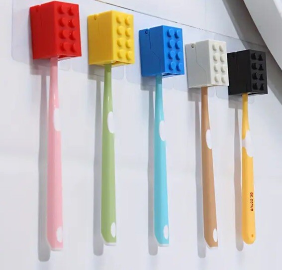 NEW, 1 BLUE~LEGO BRICK Toothbrush Holder/Protector