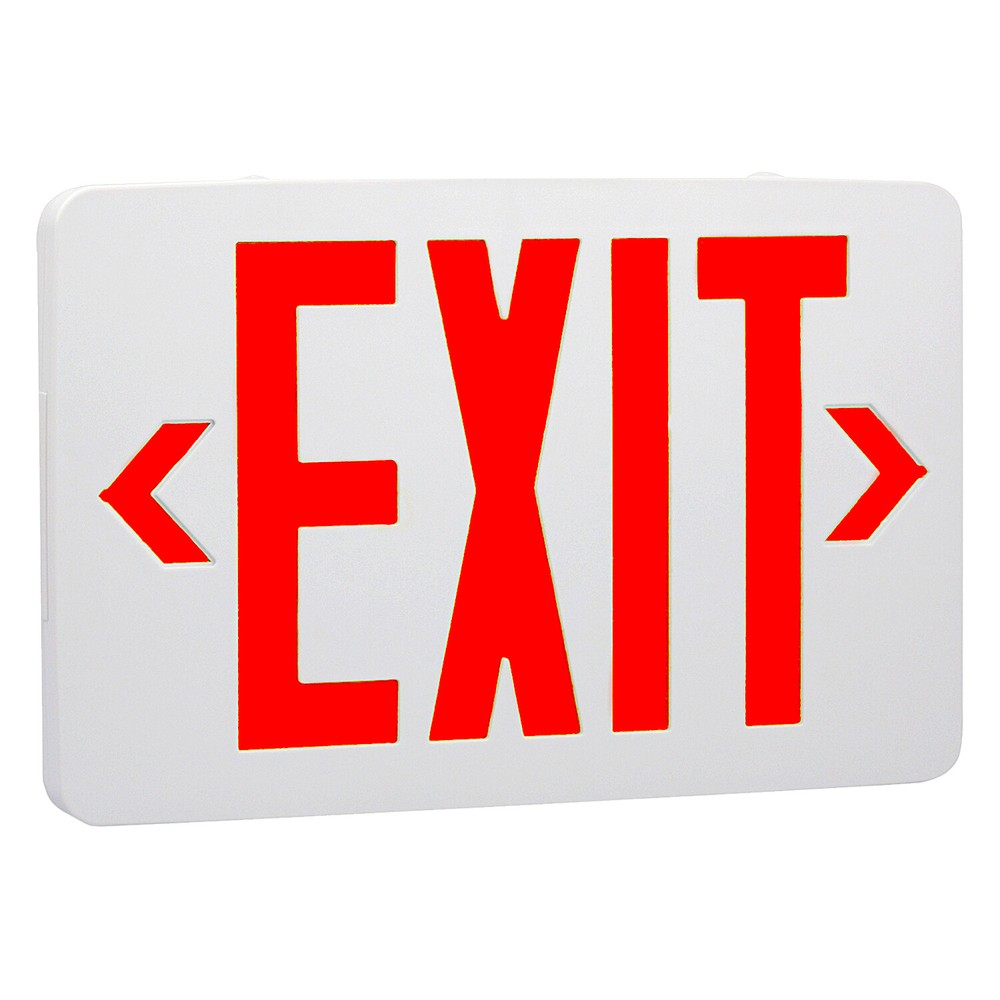 Red LED Emergency Exit Light Sign - Modern Battery Backup UL-94V Fire Resistance