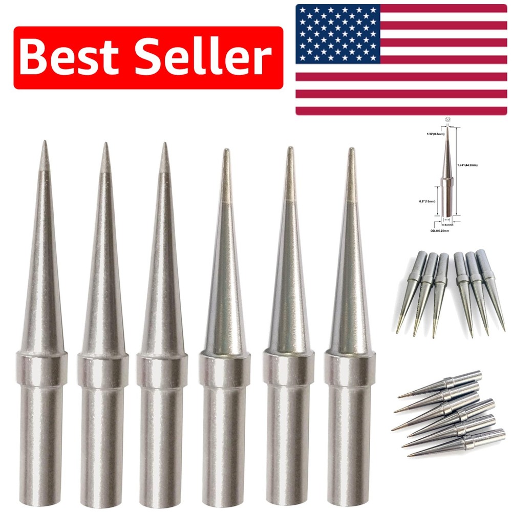 Micro Soldering Precise Replacement Tips for Weller Soldering Stations - 6 PCS