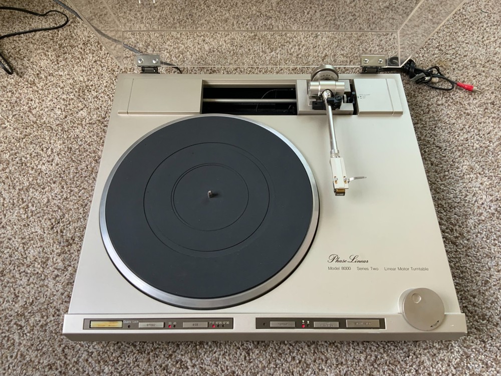 Phase Linear Model 8000 Linear Motor Turntable Series 2 - Untested - Powers On!