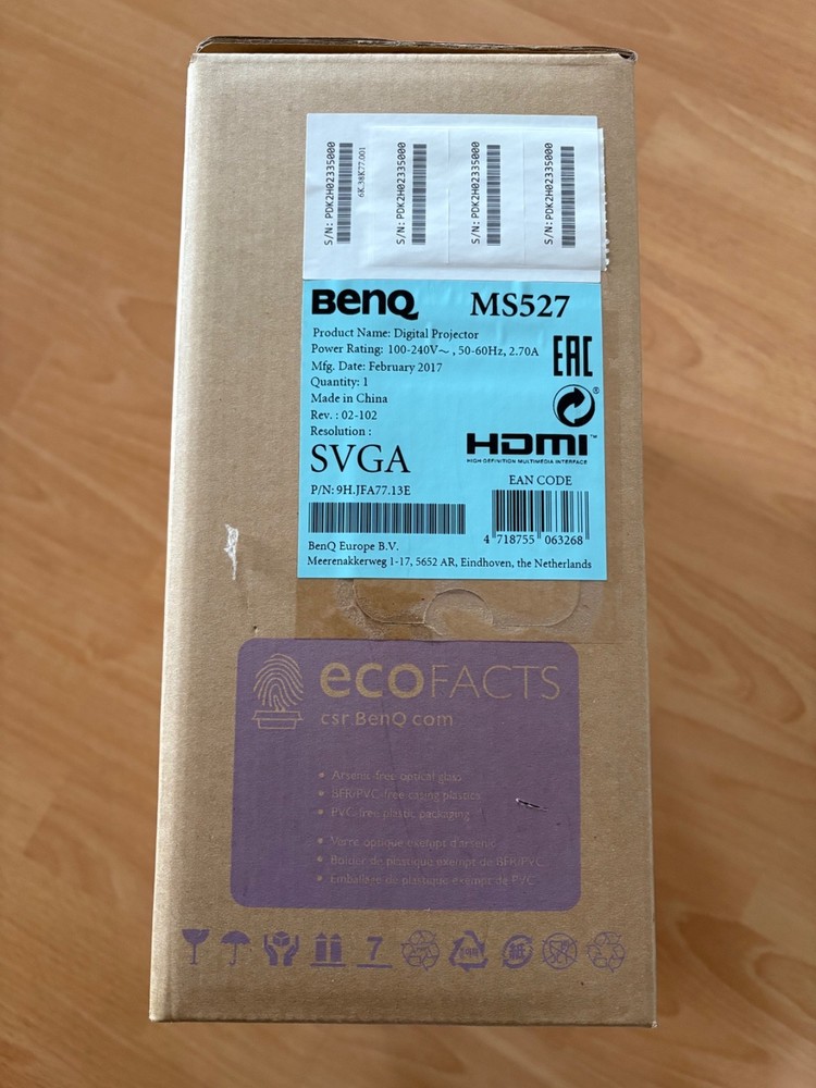 BenQ MS527 - DLP projector - portable - 3D