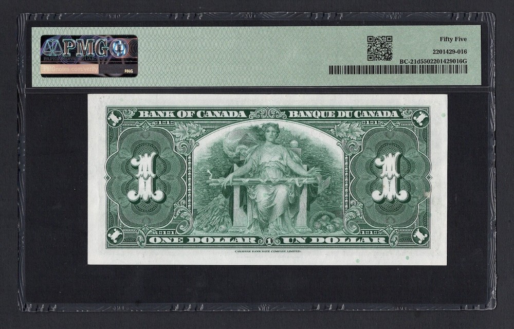 Canada One Dollar 1937 BC-21d About Uncirculated