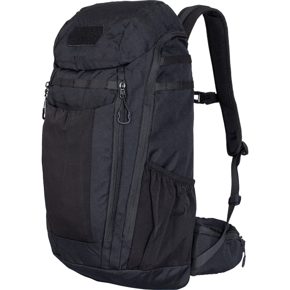 FHIOR Tactical Backpack 30L Black w/Large Main Compartment Adjustable Straps