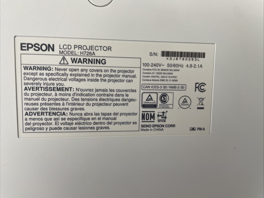 Epson BrightLink Pro 1460ui with remote touch unit tch cable & pen