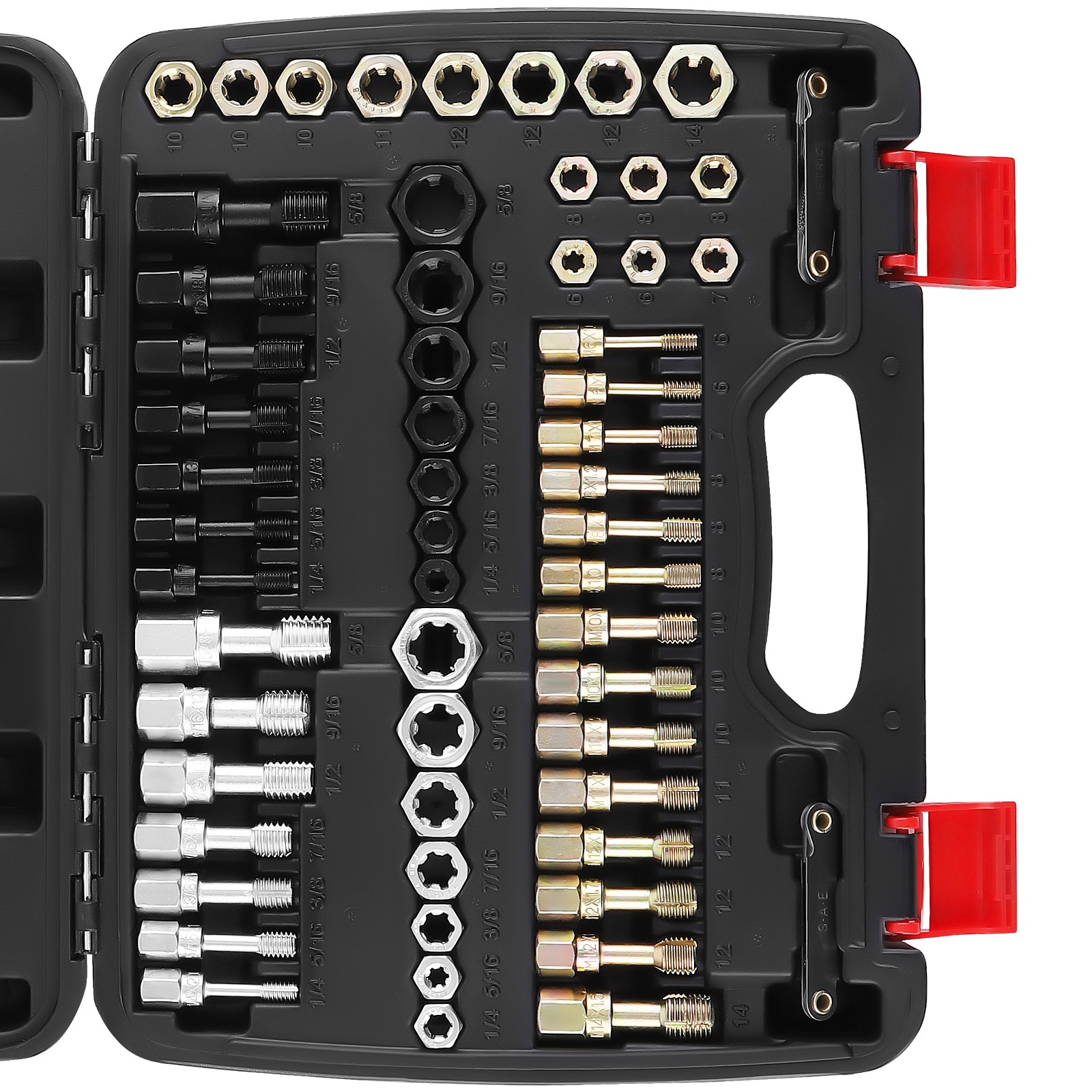 61pc Universal Thread Chaser Set for Automotive/Machinery UNC/UNF/Metric + Files