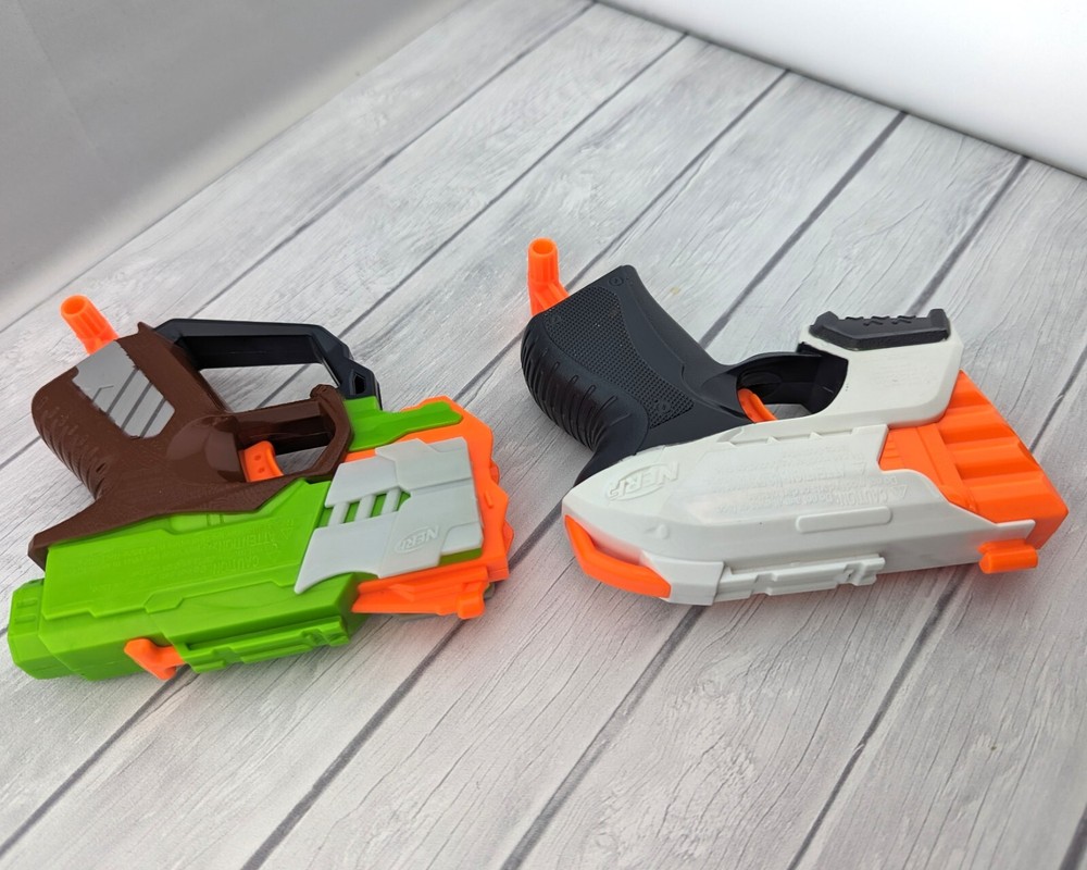 Nerf Micro Shots 2 Pack Zombie Blaster Microshot Dart Gun Blaster 2 Bullets