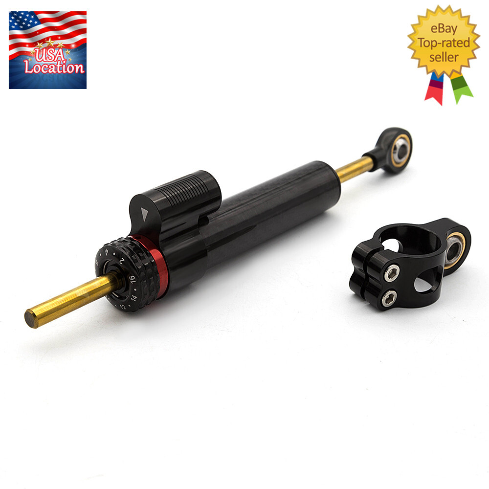 For YZF R6 2006-2020 Carbon Fiber Steering Damper Bracket Mount Kit Stabilizer