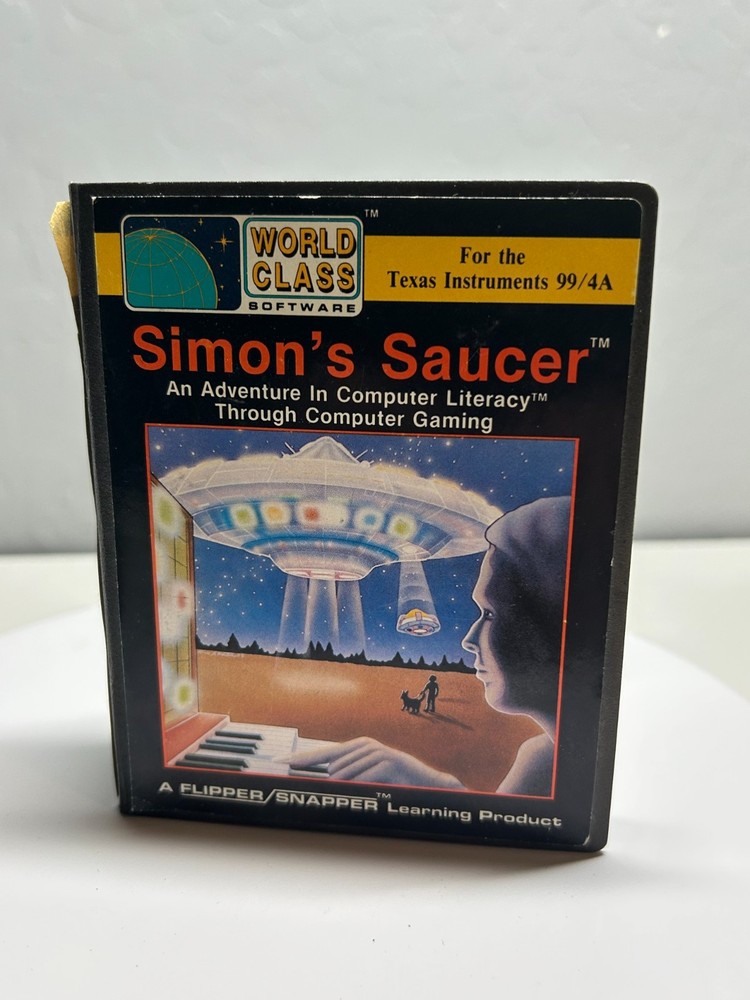 TEXAS INSTRUMENTS TI-99/4A SIMON'S SAUCER World Class Software 1984 Complete