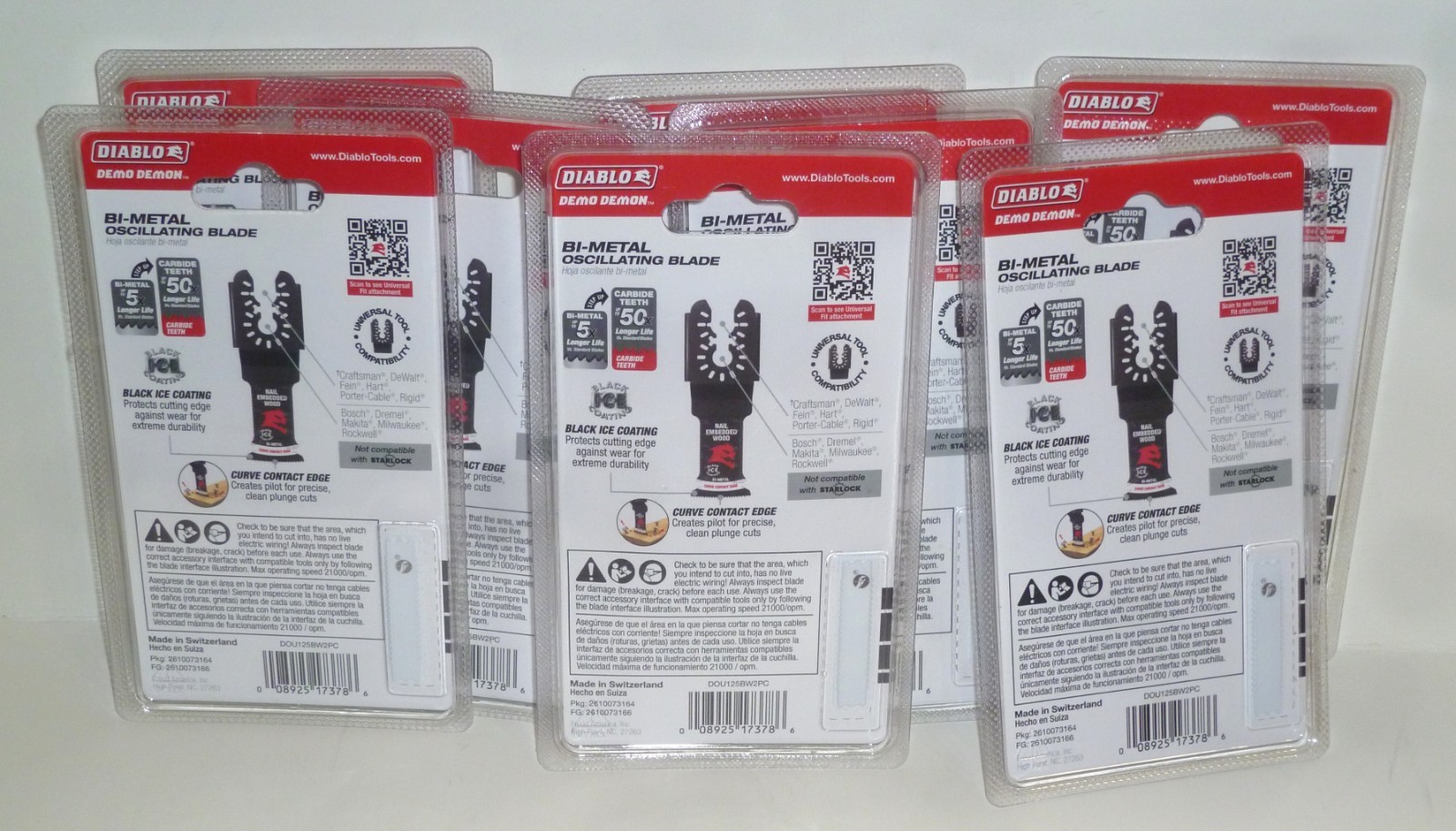 24 Diablo Demon Oscillating Blades 1-1/4" Width 2” Depth for Nail Embedded Wood