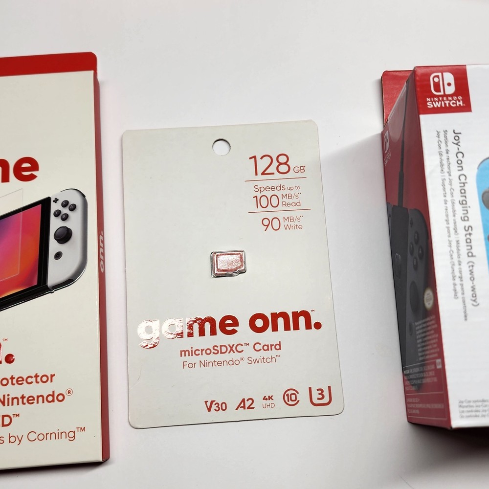 Nintendo Switch Accesory Bundle NEW - Controller, Memory Card, Earbuds, Case....