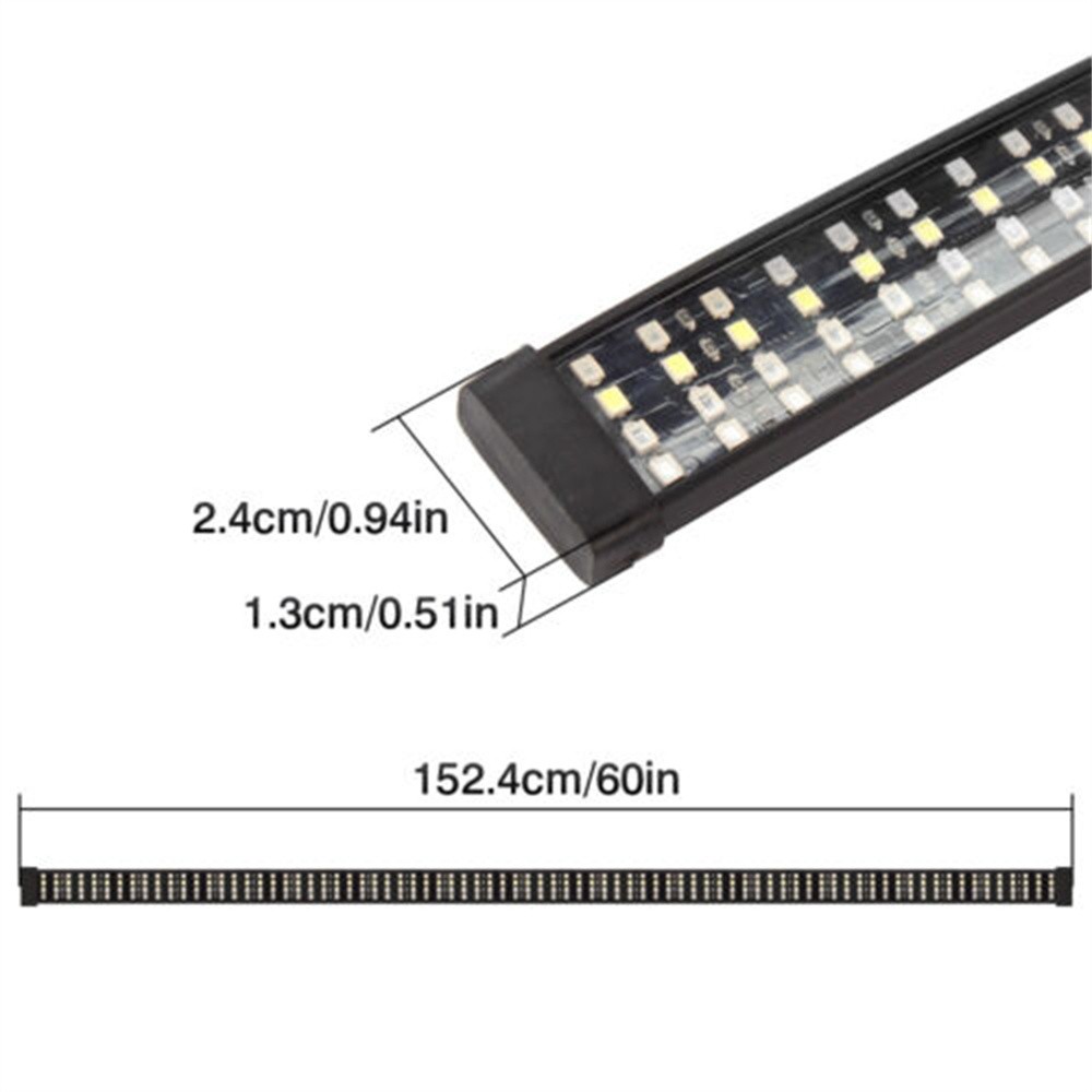 For Chevy Silverado LED Tailgate Light Bar 60" Triple Row 4 Row 6-Function Strip