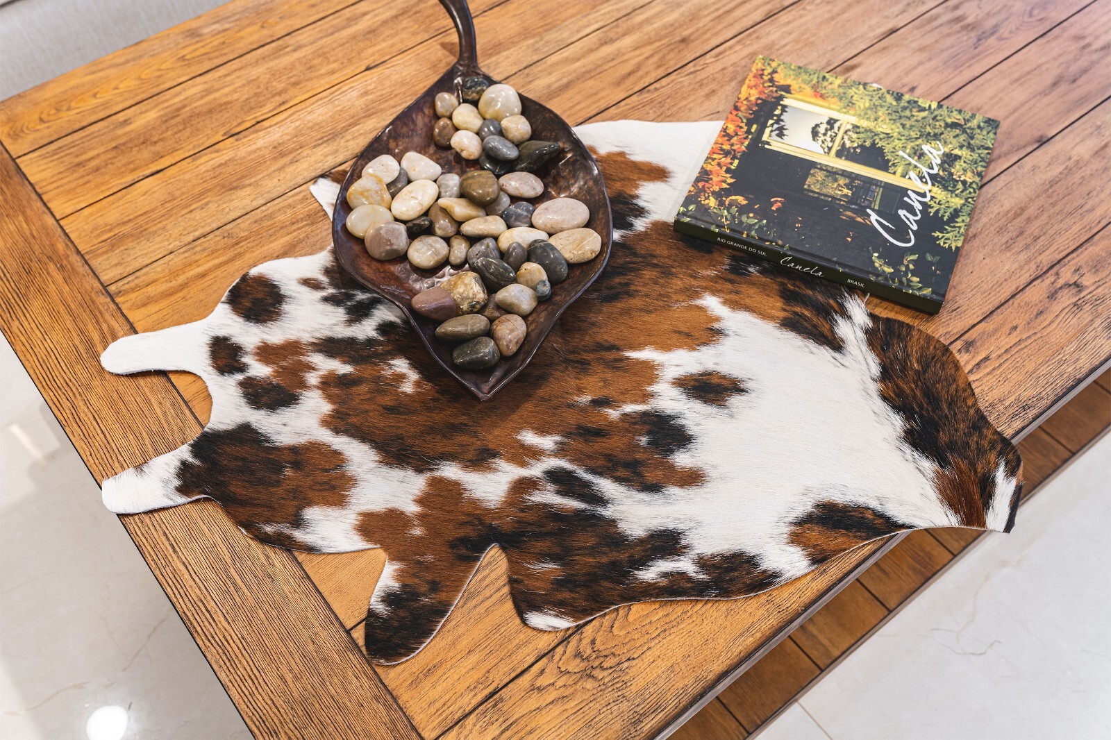 Real Small Cowhide Rug Tricolor - Size 24"x35"
