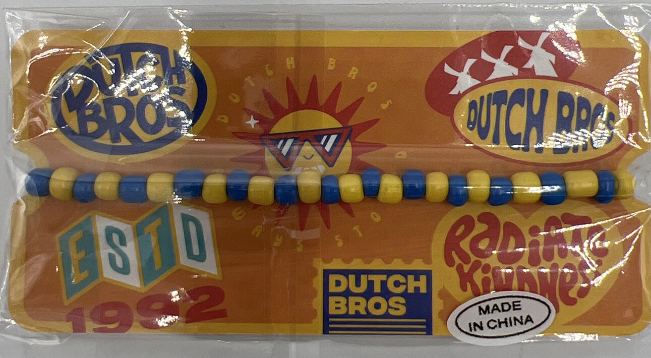 Dutch Bros Coffee "Good Vibes" Friendship Bracelet NEW